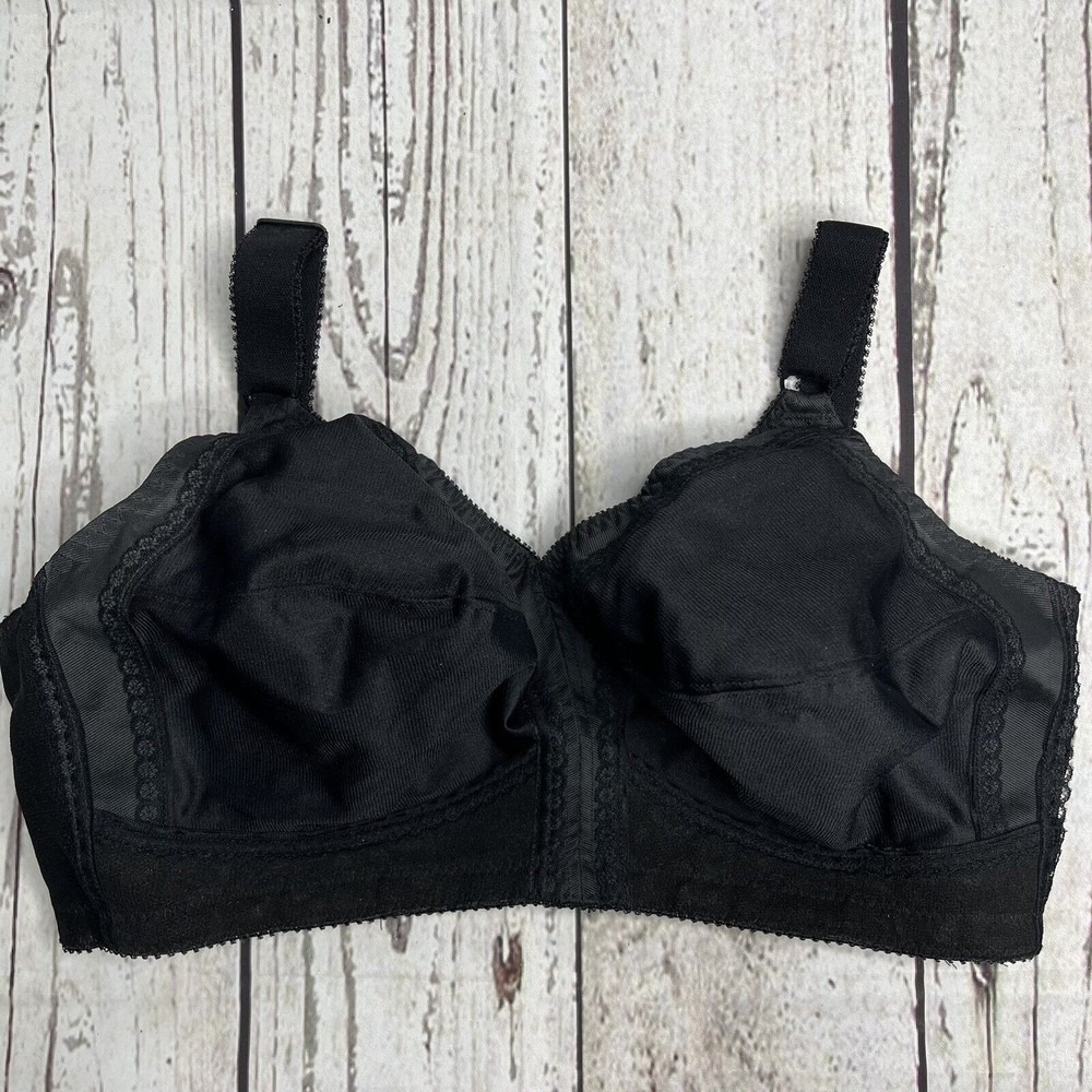 Playtex 38D Black Full Figure Everyday Basics Tricot Wireless 5213